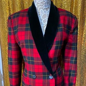 Vintage Plaid Blazer